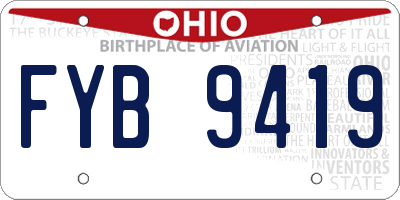 OH license plate FYB9419