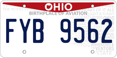 OH license plate FYB9562