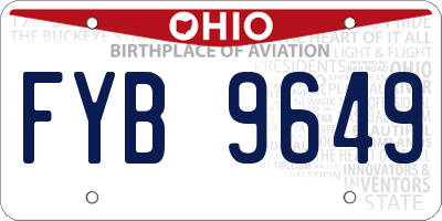 OH license plate FYB9649