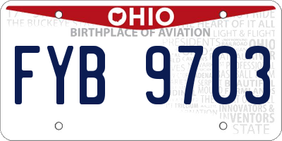 OH license plate FYB9703