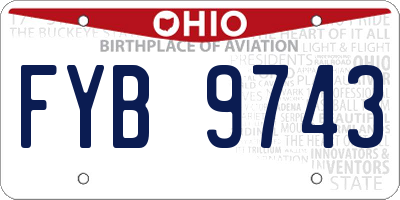 OH license plate FYB9743