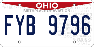 OH license plate FYB9796