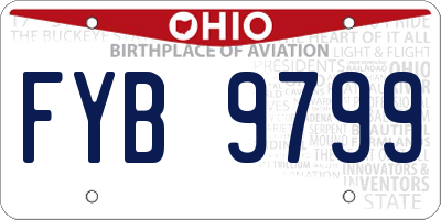 OH license plate FYB9799
