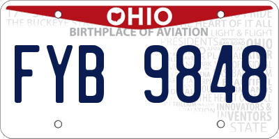OH license plate FYB9848