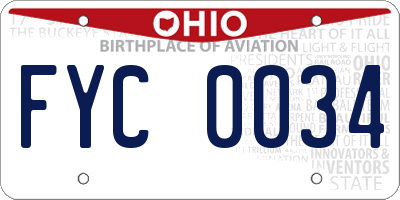 OH license plate FYC0034