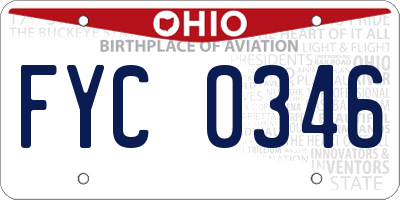OH license plate FYC0346