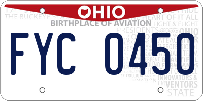 OH license plate FYC0450