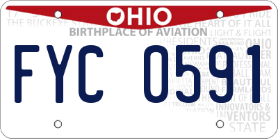OH license plate FYC0591