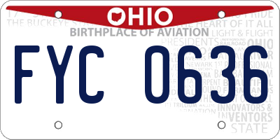OH license plate FYC0636