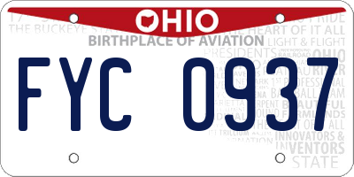 OH license plate FYC0937