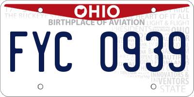 OH license plate FYC0939