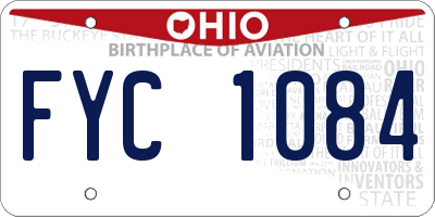 OH license plate FYC1084