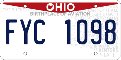 OH license plate FYC1098