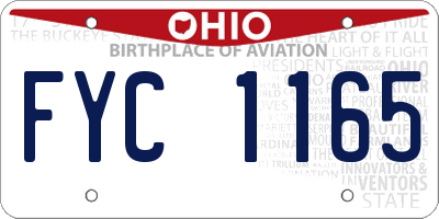 OH license plate FYC1165