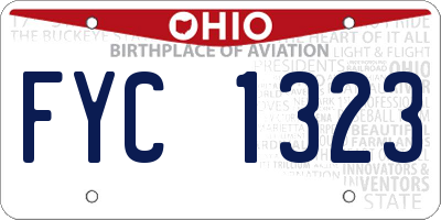 OH license plate FYC1323