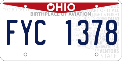 OH license plate FYC1378