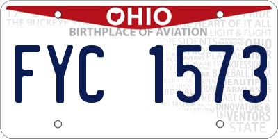 OH license plate FYC1573