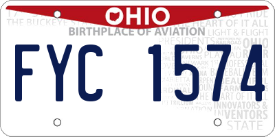 OH license plate FYC1574