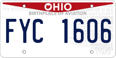 OH license plate FYC1606