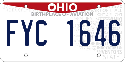 OH license plate FYC1646