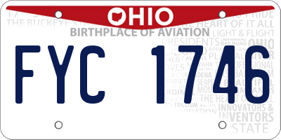OH license plate FYC1746