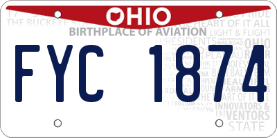 OH license plate FYC1874