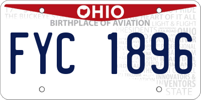 OH license plate FYC1896