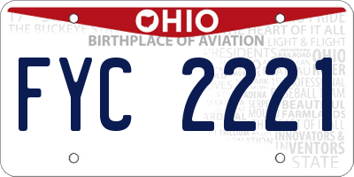 OH license plate FYC2221