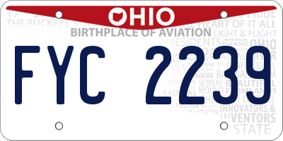 OH license plate FYC2239