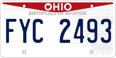 OH license plate FYC2493