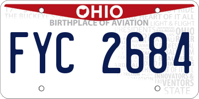 OH license plate FYC2684