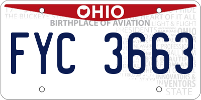 OH license plate FYC3663