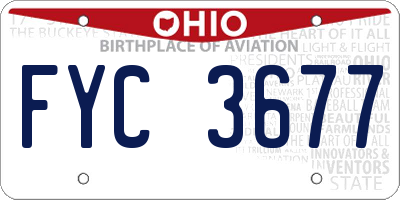 OH license plate FYC3677