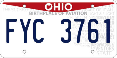 OH license plate FYC3761