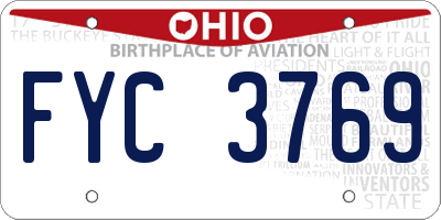 OH license plate FYC3769