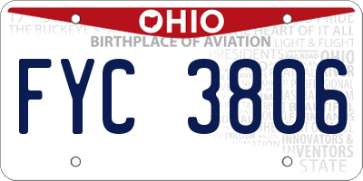 OH license plate FYC3806