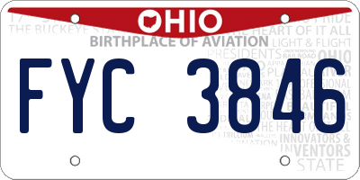 OH license plate FYC3846