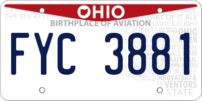 OH license plate FYC3881
