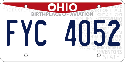 OH license plate FYC4052