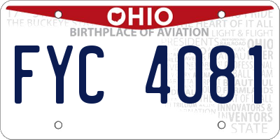 OH license plate FYC4081