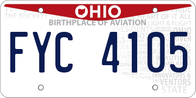 OH license plate FYC4105