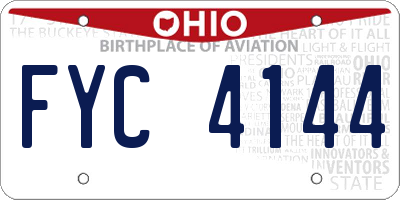 OH license plate FYC4144