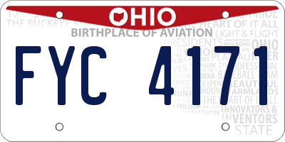 OH license plate FYC4171