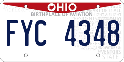 OH license plate FYC4348