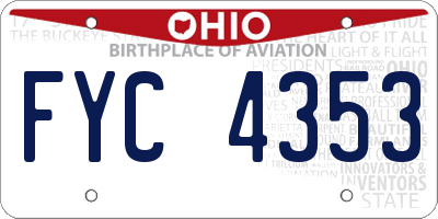 OH license plate FYC4353