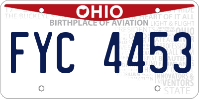 OH license plate FYC4453