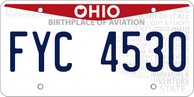 OH license plate FYC4530