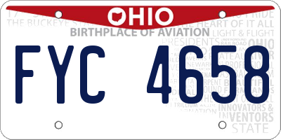 OH license plate FYC4658