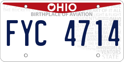 OH license plate FYC4714