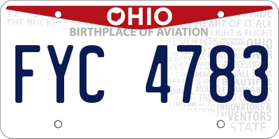 OH license plate FYC4783